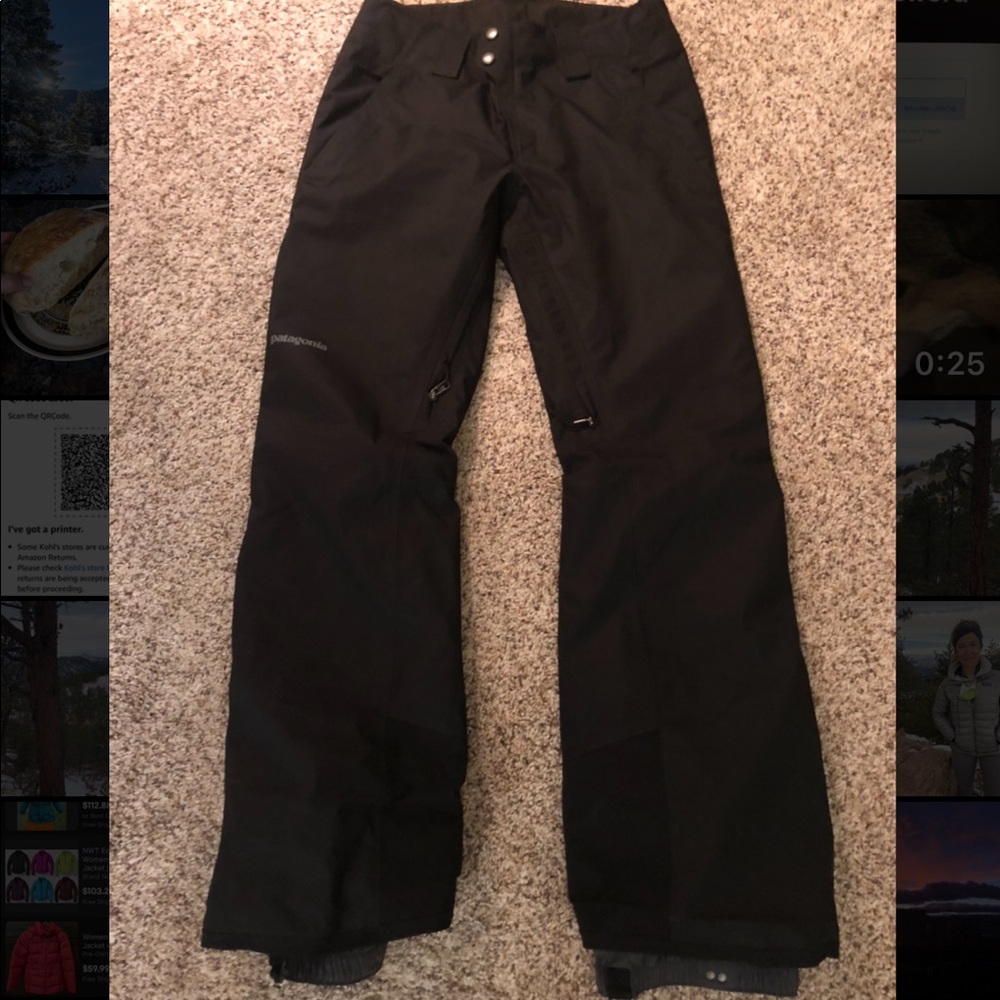 Black Patagonia Snow Ski Pants Small